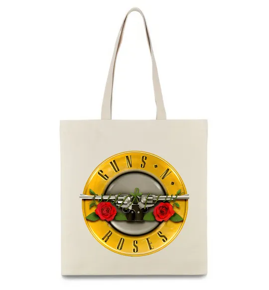 Эко-сумка Guns N Roses logo Бежевый фото