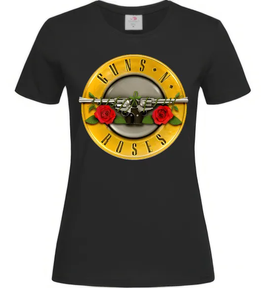 Женская футболка Guns N Roses logo Черный фото