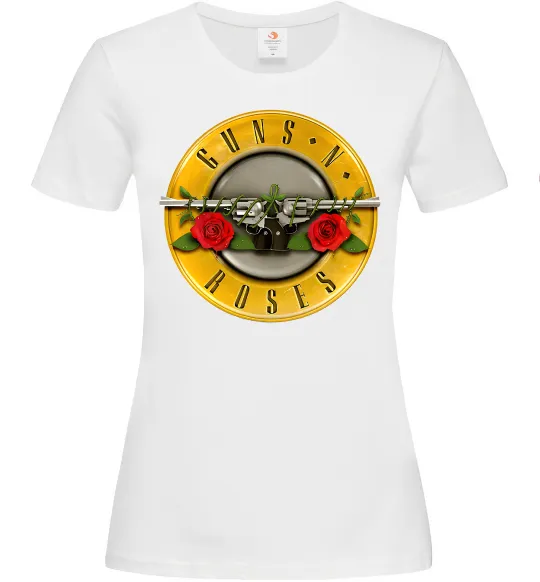Женская футболка Guns N Roses logo Белый фото