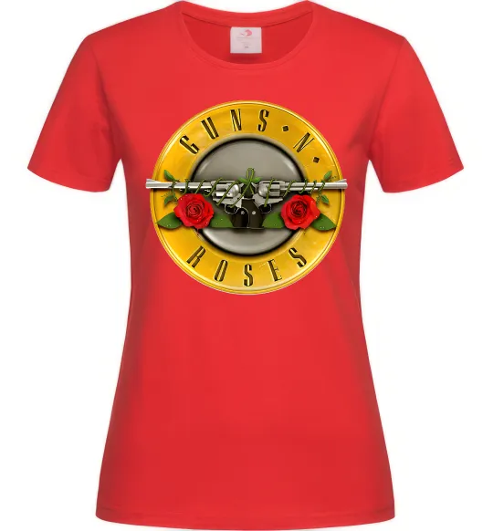 Женская футболка Guns N Roses logo Красный фото