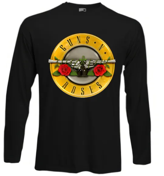 Лонгслів Guns N Roses logo Чорний фото