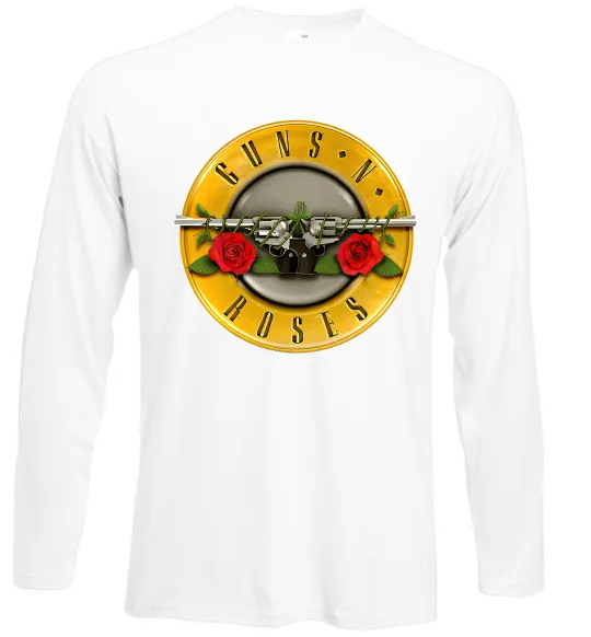 Лонгслів Guns N Roses logo Білий фото