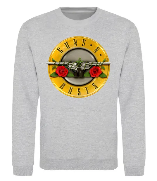 Світшот Guns N Roses logo Сірий меланж фото