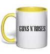 Чашка з кольоровою ручкою Guns N Roses Сонячно жовтий фото