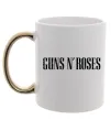 Чашка з кольоровою ручкою Guns N Roses Золото фото