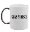 Чашка з кольоровою ручкою Guns N Roses Срібло фото