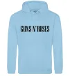 Женская толстовка (худи) Guns N Roses Голубой фото