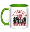Чашка с цветной ручкой Guns N Roses photo Зеленый фото