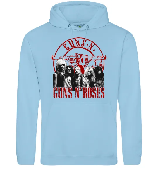 Женская толстовка (худи) Guns N Roses photo Голубой фото