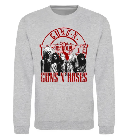 Свитшот Guns N Roses photo Серый меланж фото