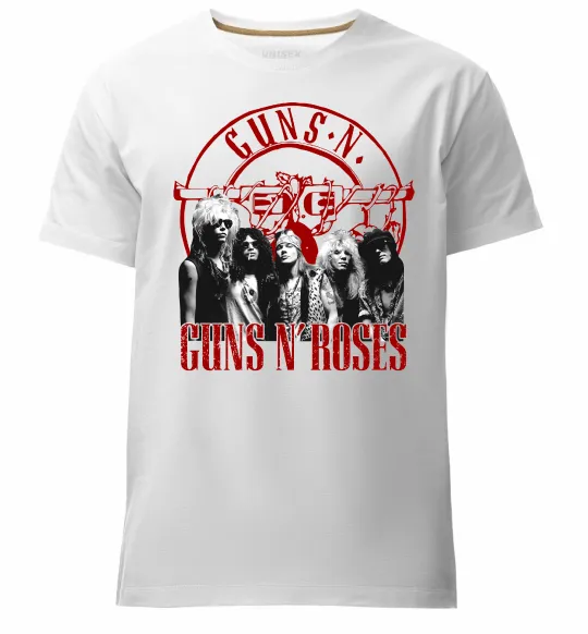 Чоловіча преміум футболка Guns N Roses photo Білий фото