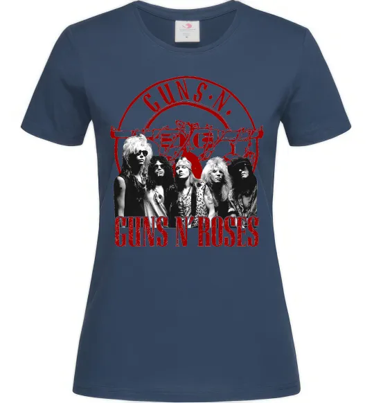 Женская футболка Guns N Roses photo Темно-синий фото
