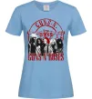 Женская футболка Guns N Roses photo Голубой Женская футболка Guns N Roses photo Голубой фото