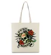 Эко-сумка Guns N Roses skull Бежевый фото
