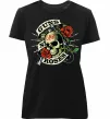 Жіноча преміум футболка Guns N Roses skull Чорний Жіноча преміум футболка Guns N Roses skull Чорний фото