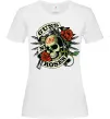 Женская футболка Guns N Roses skull Белый Женская футболка Guns N Roses skull Белый фото