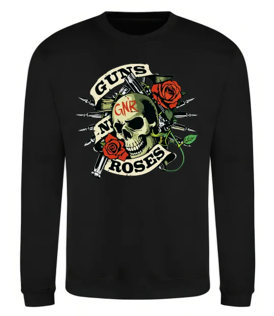 Світшот Guns N Roses skull Чорний фото