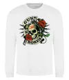 Світшот Guns N Roses skull Білий фото