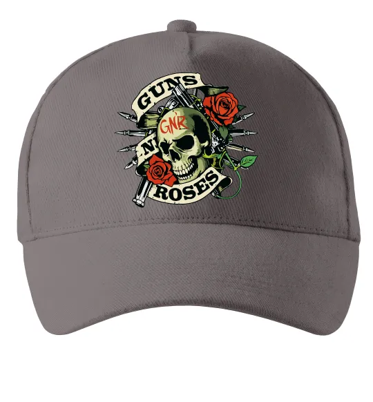 Кепка Guns N Roses skull Серый фото