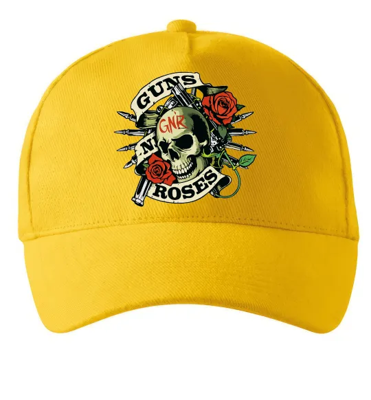 Кепка Guns N Roses skull Сонячно жовтий фото