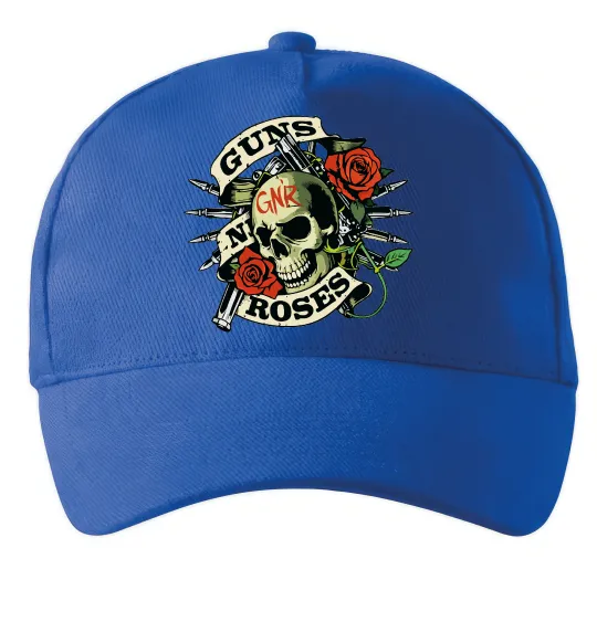 Кепка Guns N Roses skull Яскраво-синій фото