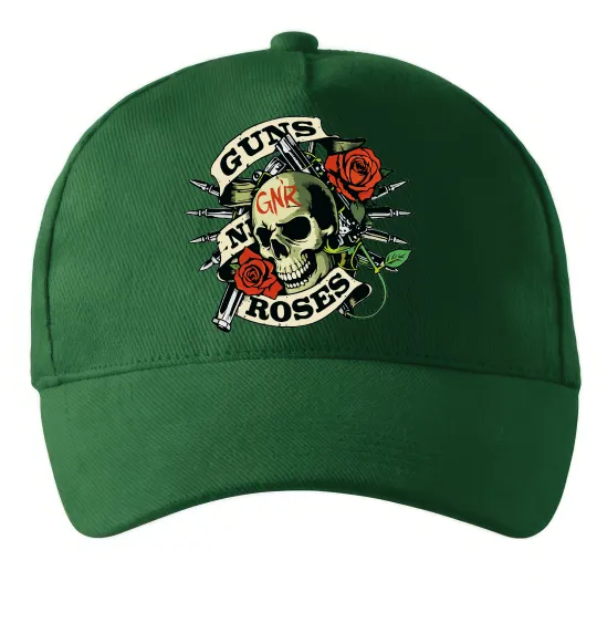 Кепка Guns N Roses skull Темно-зелений фото