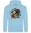 Женская толстовка (худи) Guns N Roses skull Голубой фото