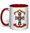 Чашка с цветной ручкой Guns N Roses appetite for destruction Красный фото