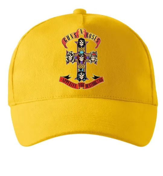 Кепка Guns N Roses appetite for destruction Сонячно жовтий фото