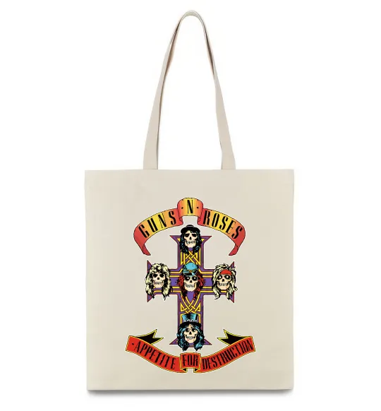 Эко-сумка Guns N Roses appetite for destruction Бежевый фото