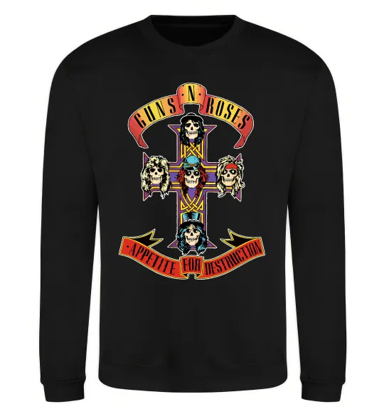Свитшот Guns N Roses appetite for destruction Черный фото