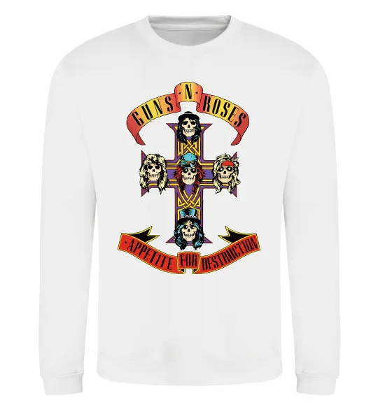 Свитшот Guns N Roses appetite for destruction Белый фото