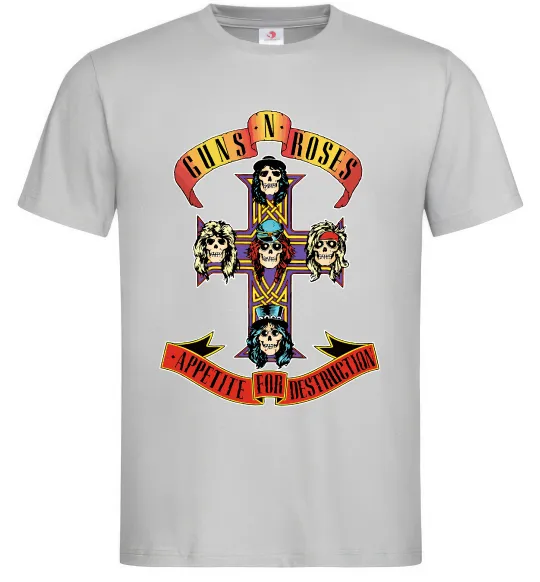 Чоловіча футболка Guns N Roses appetite for destruction Сірий фото