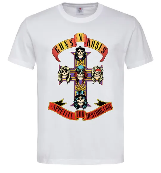 Чоловіча футболка Guns N Roses appetite for destruction Білий фото