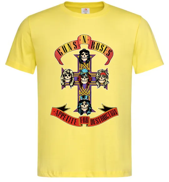 Чоловіча футболка Guns N Roses appetite for destruction Лимонний фото