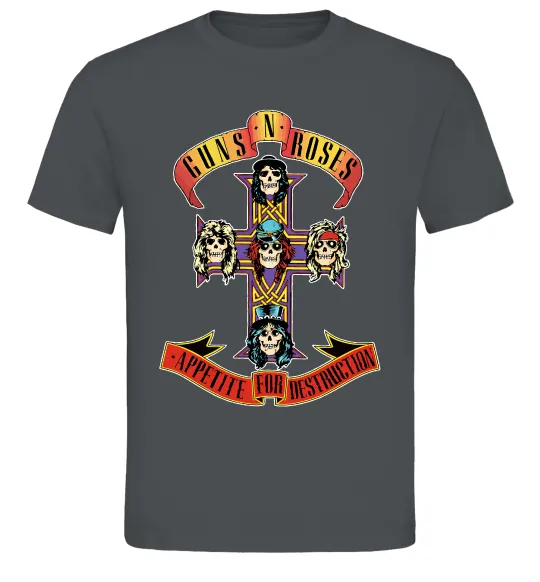 Чоловіча футболка Guns N Roses appetite for destruction Графіт фото
