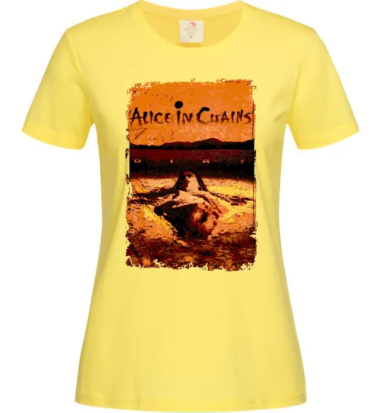 Женская футболка Alice in Chains Dirt Лимонный фото