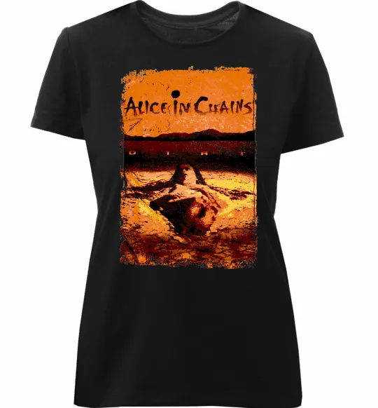 Женская премиум футболка Alice in Chains Dirt Черный фото