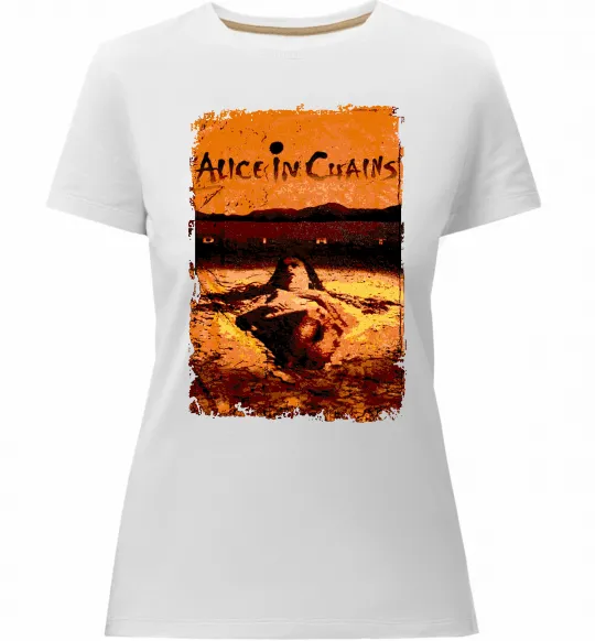 Женская премиум футболка Alice in Chains Dirt Белый фото