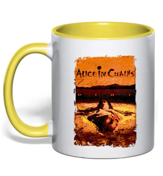 Чашка с цветной ручкой Alice in Chains Dirt Солнечно желтый фото