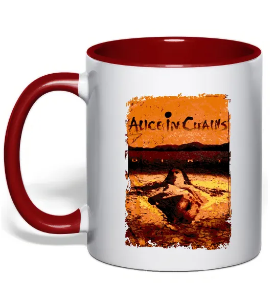 Чашка с цветной ручкой Alice in Chains Dirt Красный фото