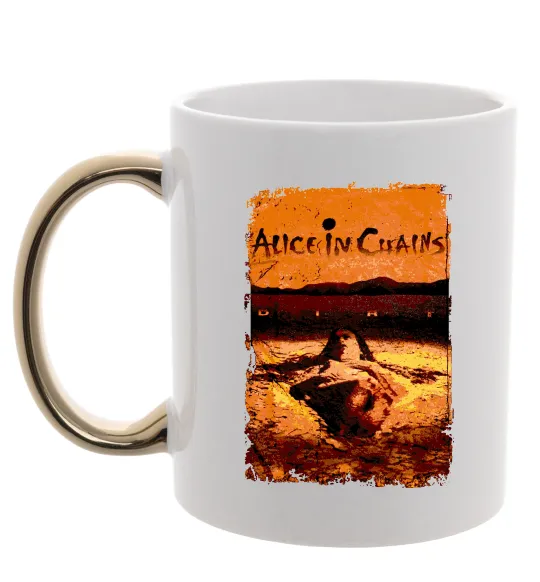 Чашка с цветной ручкой Alice in Chains Dirt Золото фото