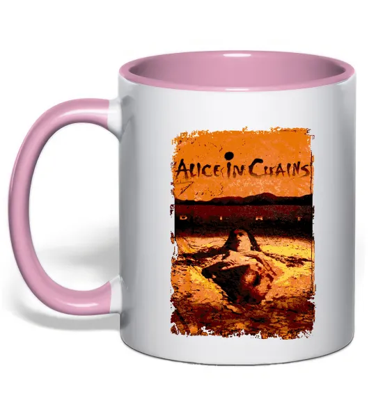 Чашка с цветной ручкой Alice in Chains Dirt Нежно розовый фото