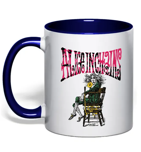 Чашка с цветной ручкой Alice in Chains Глубокий темно-синий фото