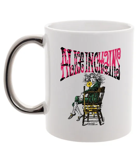 Чашка с цветной ручкой Alice in Chains Серебро фото