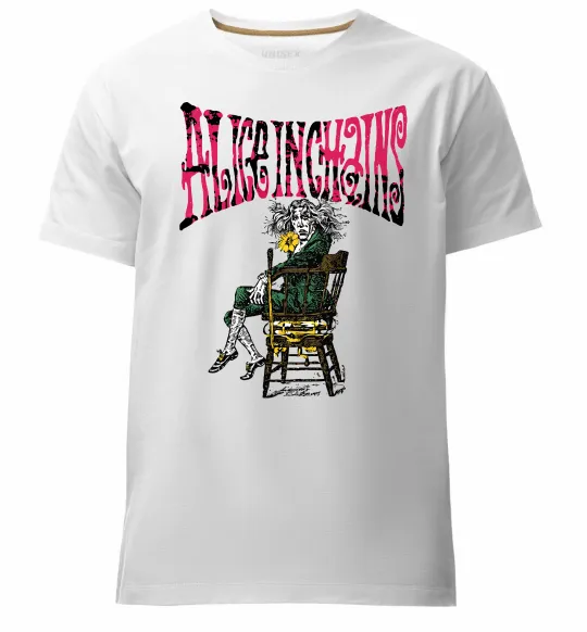 Мужская премиум футболка Alice in Chains Белый фото