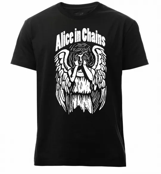 Чоловіча преміум футболка Alice in Chains Angel cry Чорний фото