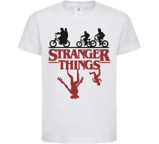 Дитяча футболка Stranger things, колір - білий, розмір - XL Білий фото