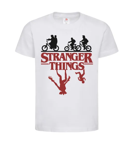 Детская футболка Stranger things, колір - білий, розмір - XL Белый фото