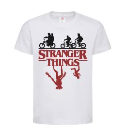 Детская футболка Stranger things, колір - білий, розмір - XL Детская футболка Stranger things, колір - білий, розмір - XL